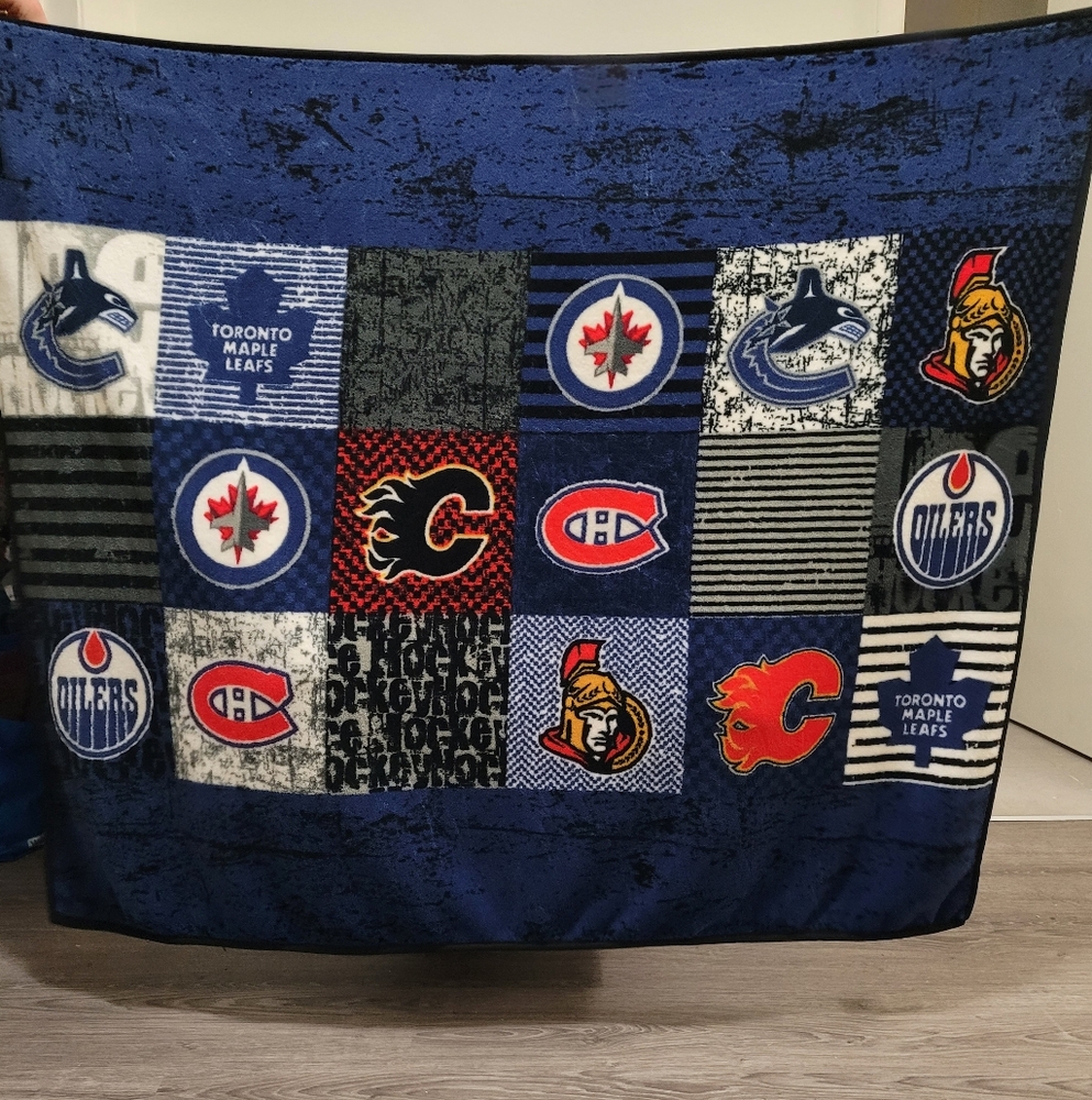 NHL Team Logo Patchwork Blanket